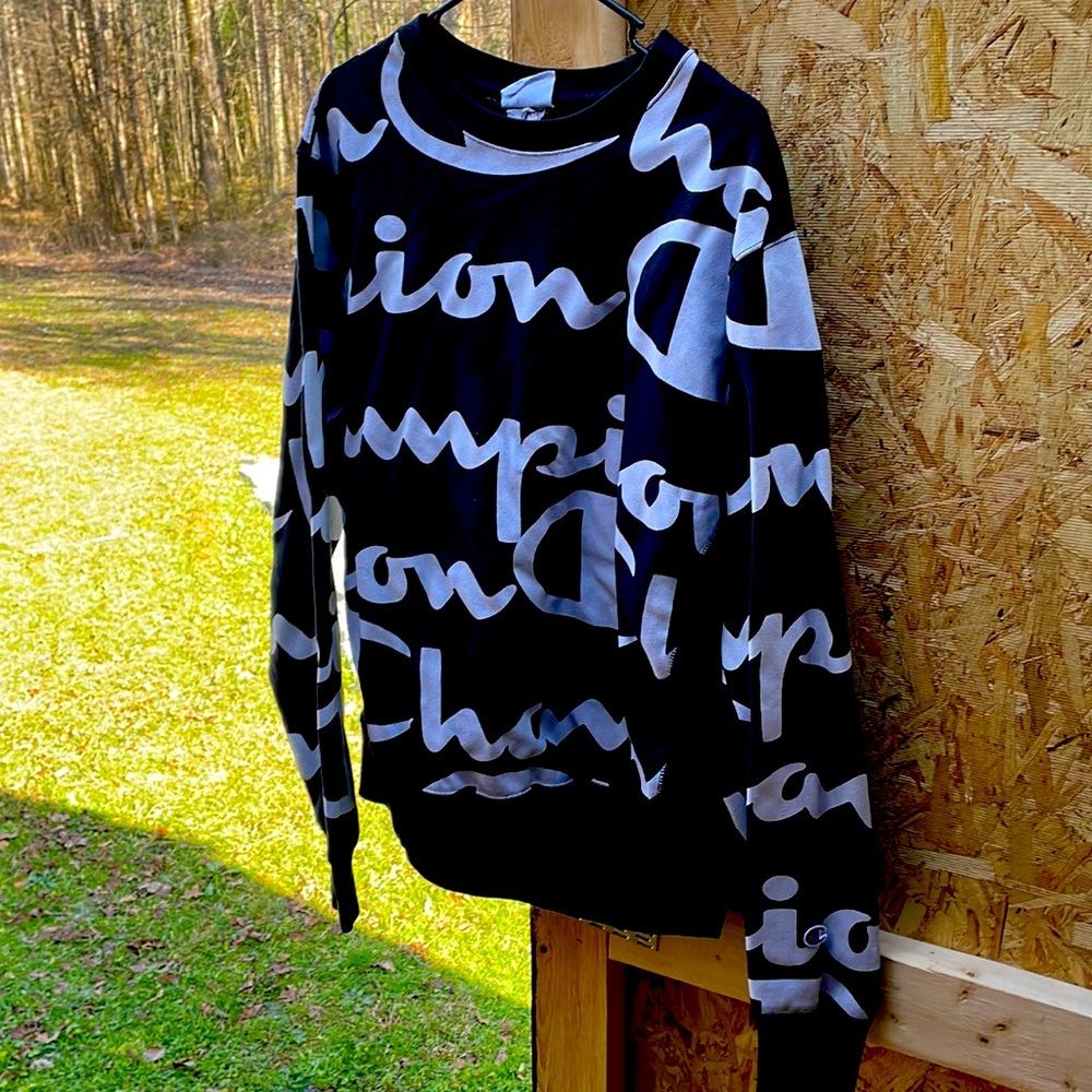 Champion sweater lightly worn, wrinkles can be ironed out to look good as new